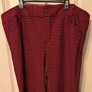 Studio by Torrid Red & Black Houndstooth Trouser A-Line Flare Pants – 28R